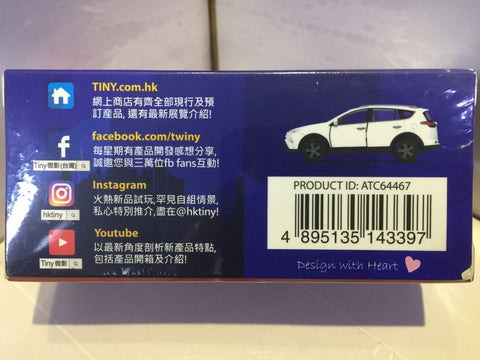 TOYEAST TINY 01 DIE-CAST MODEL CAR TOYOTA RAV4 WHITE PHILIPPINES ATC64467 (14339) (PA0)