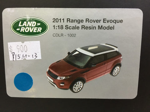 CENTURY DRAGON 1/18 RANGE ROVER EVOQUE 2011 BLUE CDLR-1002 (P15M-13)
