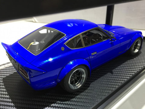 IGNITION MODEL 1/18 NISSAN FAIRLADY 240ZG HS30 FULL WORKS BLUE (90955) (P15M-120)