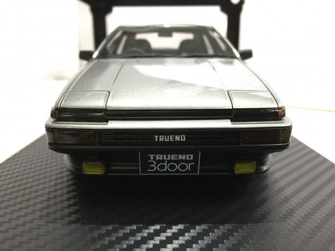IGNITION MODEL 1/18 TOYOTA SPRINTER TRUENO AE86 3 DOOR GT APEX SILVER BLACK (90539) (P15M-118)