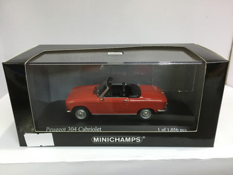 MINICHAMPS 1/43 PEUGEOT 304 CABRIOLET 1972 RED (400 112730) (09772) (BUY)