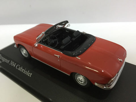 MINICHAMPS 1/43 PEUGEOT 304 CABRIOLET 1972 RED (400 112730) (09772) (BUY)