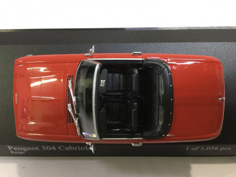MINICHAMPS 1/43 PEUGEOT 304 CABRIOLET 1972 RED (400 112730) (09772) (BUY)