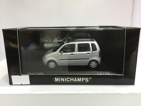 MINICHAMPS 1/43 OPEL AGILA SILVER (430 049000) (03311) (PIU50)