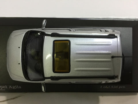 MINICHAMPS 1/43 OPEL AGILA SILVER (430 049000) (03311) (PIU50)