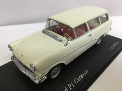 MINICHAMPS 1/43 OPEL REKORD P1 CARAVAN 1958-60 WHITE (430043216) (03361) (PIU50)