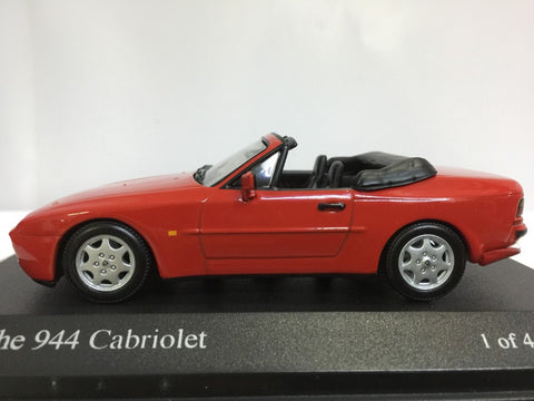 MINICHAMPS 1/43 PORSCHE 944 CABRIOLET 1991 RED (400 062230) (04763) (PIU50)