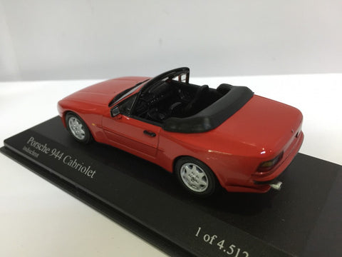 MINICHAMPS 1/43 PORSCHE 944 CABRIOLET 1991 RED (400 062230) (04763) (PIU50)