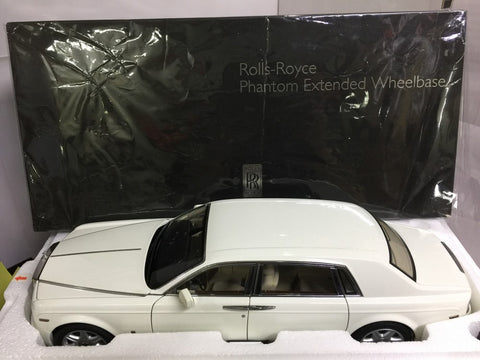 KYOSHO 1/18 ROLLS-ROYCE PHANTOM EXTENDED WHEELBASE ENGLISH WHITE (08841EW) (20139) (BUY)