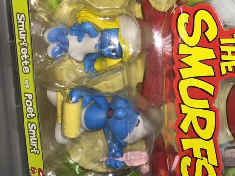 JAKKS PACIFIC THE SMURFS MINI FIGURE 藍精靈 迷你公仔 SMURFETTE AND POET SMURF 33231