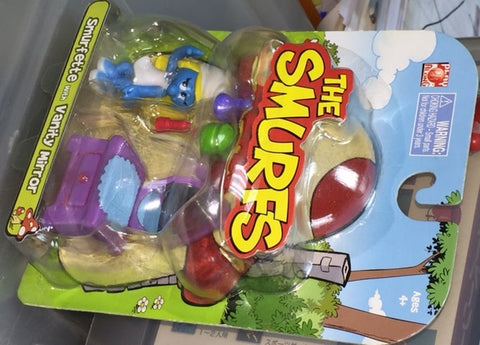 JAKKS PACIFIC THE SMURFS 藍精靈 迷你公仔 SMURFETTE WITH VANITY MIRROR 33234店