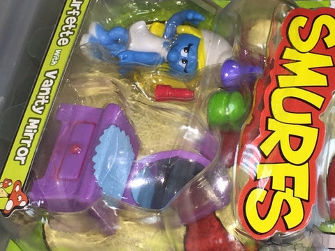 JAKKS PACIFIC THE SMURFS 藍精靈 迷你公仔 SMURFETTE WITH VANITY MIRROR 33234店