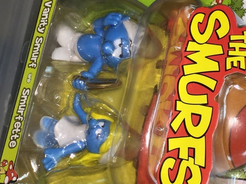 JAKKS PACIFIC THE SMURFS 藍精靈 迷你公仔 VANITY SMURF AND SMURFETTE 21764店