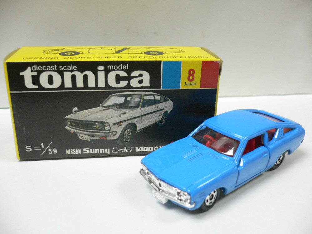 VINTAGE TOMICA 8 - NISSAN SUNNY EXCELLENT 1400GX MADE IN JAPAN