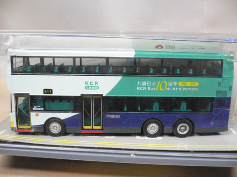 CORGI 1/76 KCR BUS 10th ANNIVERSARY 1987-1997 LEVLAND OLYMPIAN 11 METRE 3 AXLE 九廣巴士10週年 空調雙層巴士 K11 沙田第一城 (43202) (BUY)