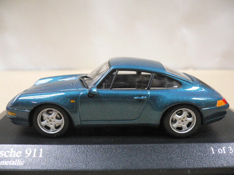 MINICHAMPS 1/43 PORSCHE 911 1993 GREEN MET (430 063010) (05524) (PIU115)