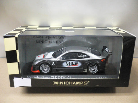 MINICHAMPS 1/43 MERCEDES-BENZ CLK COUPE DTM 2001 TEST CAR M.HAKKINEN #3 (400 013193) (04047) (PIU103)