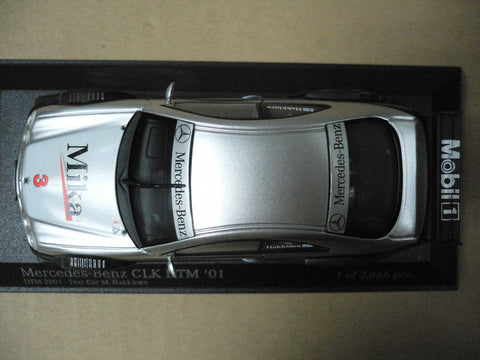 MINICHAMPS 1/43 MERCEDES-BENZ CLK COUPE DTM 2001 TEST CAR M.HAKKINEN #3 (400 013193) (04047) (PIU103)