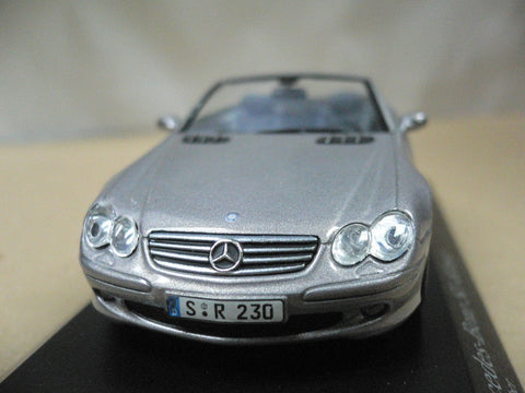 MINICHAMPS 1/43 MERCEDES-BENZ SL CLASS CABNOLET 2003 DARK SILVER METALLIC (400 031034) (05450) (PIU129)