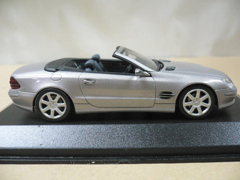 MINICHAMPS 1/43 MERCEDES-BENZ SL CLASS CABNOLET 2003 DARK SILVER METALLIC (400 031034) (05450) (PIU129)