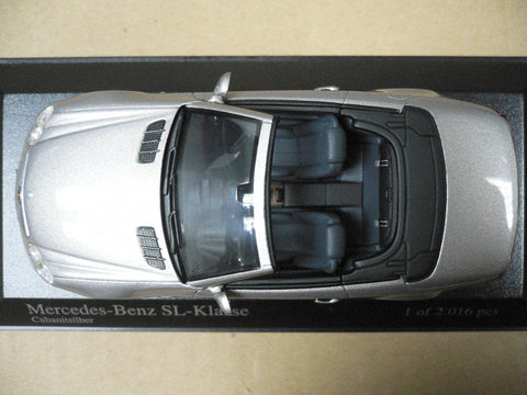 MINICHAMPS 1/43 MERCEDES-BENZ SL CLASS CABNOLET 2003 DARK SILVER METALLIC (400 031034) (05450) (PIU129)