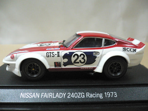 EBBRO 1/43 NISSAN FAIRLADY 240 ZG HS30 RACING 1973 WHITE RED #23 (43627) (PIU)