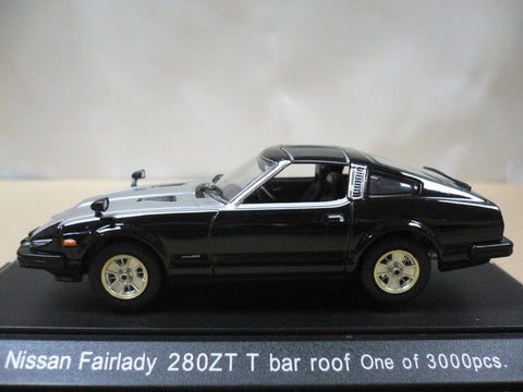EBBRO 1/43 NISSAN FAIRLADY 280Z T BAR TOP BLACK (43417) (PIU)