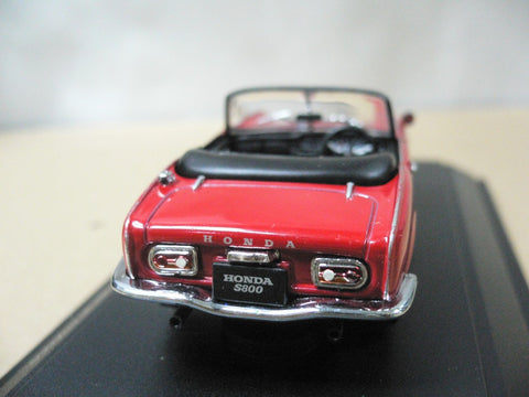 EBBRO 1/43 HONDA S800 ROAD STAR 1966 RED (43399) (PIU)