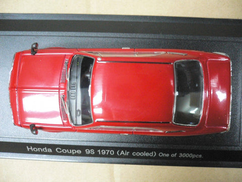 EBBRO 1/43 HONDA COUPE 9S 1970 AIR COOLED RED (43416) (PIU)