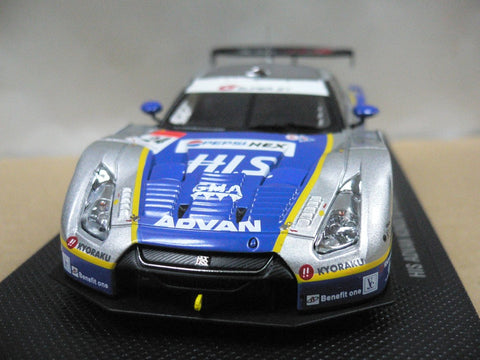 EBBRO 1/43 NISSAN SUPER GT 500 HIS ADVAN KONDO GT-R Rd.7 FUJI SILVER BLUE #24 (43234) (PIU)