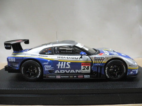 EBBRO 1/43 NISSAN SUPER GT 500 HIS ADVAN KONDO GT-R Rd.7 FUJI SILVER BLUE #24 (43234) (PIU)