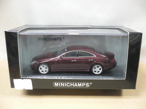 MINICHAMPS 1/43 MERCEDES-BENZ CLS-CLASS 2004 RED METALLIC (400 034302) (07927) (PIU129)