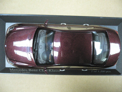 MINICHAMPS 1/43 MERCEDES-BENZ CLS-CLASS 2004 RED METALLIC (400 034302) (07927) (PIU129)