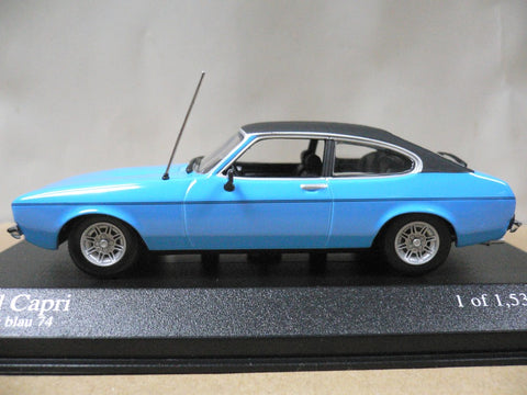 MINICHAMPS 1/43 FORD CAPRI II 1974 BLUE (400 081206) (08102) (PIU107)