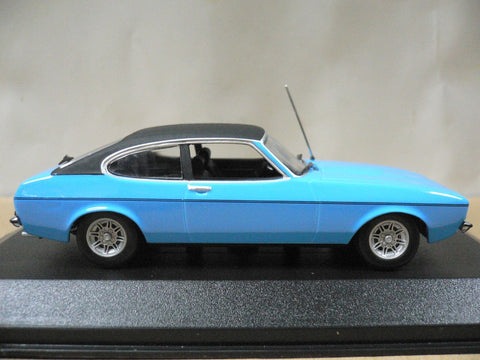 MINICHAMPS 1/43 FORD CAPRI II 1974 BLUE (400 081206) (08102) (PIU107)