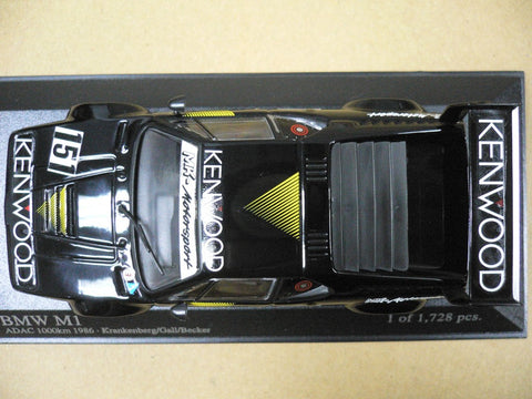 MINICHAMPS 1/43 BMW M1 PROCAR ADAC 1000KM 1986 KRANKENBERG GALL BECKER #151 (400 862551) (07188) (PIU120)