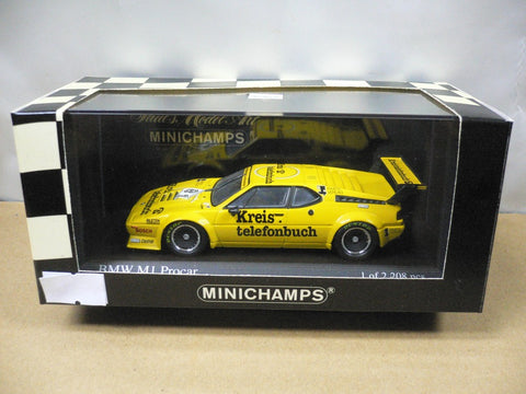 MINICHAMPS 1/43 BMW M1 PROCAR "Kreistelefonbuch" M.WINKELHOCK 1979 #81 (430 792581) (04663) (PIU120)