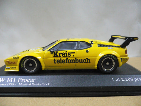 MINICHAMPS 1/43 BMW M1 PROCAR "Kreistelefonbuch" M.WINKELHOCK 1979 #81 (430 792581) (04663) (PIU120)