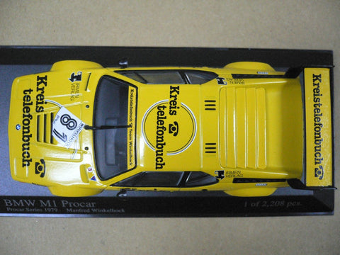 MINICHAMPS 1/43 BMW M1 PROCAR "Kreistelefonbuch" M.WINKELHOCK 1979 #81 (430 792581) (04663) (PIU120)