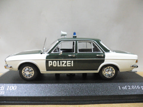 MINICHAMPS 1/43 AUDI 100 POLIZEI (430 019195) (04811)
