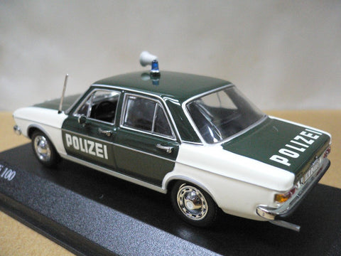 MINICHAMPS 1/43 AUDI 100 POLIZEI (430 019195) (04811)