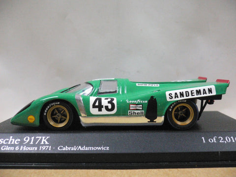 MINICHAMPS 1/43 PORSCHE 917K 6 HOURS WATKINS GLEN 1971 #43 (430 716743) (05372) (PIU110)