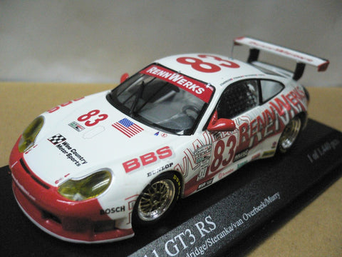 MINICHAMPS 1/43 PORSCHE 911 GT3 RS DAYTONA 24hrs 2003 STANDRIDGE STERANKA VAN OVERBEEK MURRY #83 (400 036983) (04914) (PIU120)