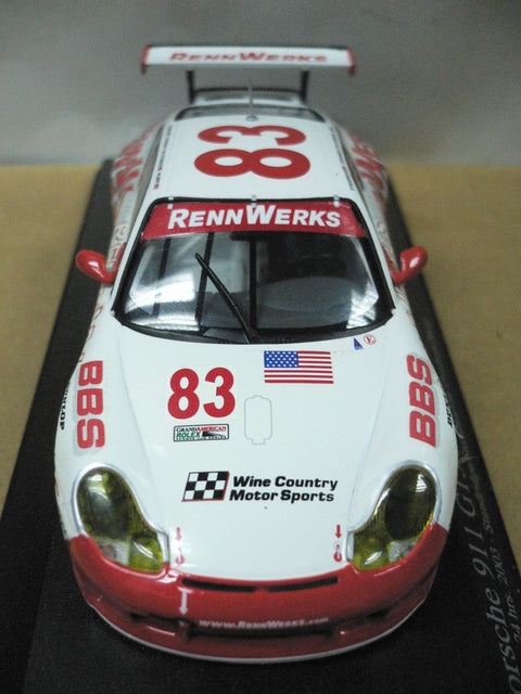 MINICHAMPS 1/43 PORSCHE 911 GT3 RS DAYTONA 24hrs 2003 STANDRIDGE STERANKA VAN OVERBEEK MURRY #83 (400 036983) (04914) (PIU120)