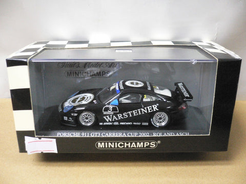MINICHAMPS 1/43 PORSCHE 911 GT3 CARRERA CUP 2002 ROLAND ASCH #3 (403 026203) (06704)