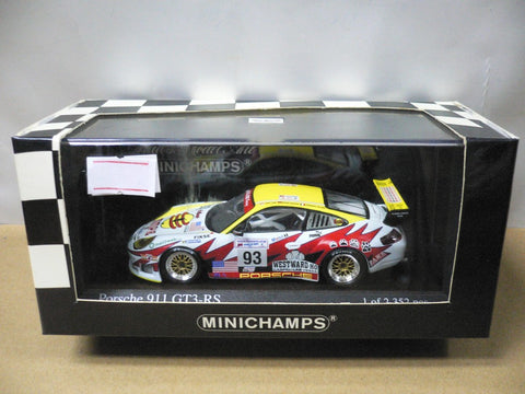 MINICHAMPS 1/43 PORSCHE 911 GT3 RS LE MANS 24hrs 2003 GT GLASS LUHR MAASSEN COLLARD #93 (400 036993) (05116)