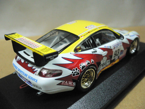MINICHAMPS 1/43 PORSCHE 911 GT3 RS LE MANS 24hrs 2003 GT GLASS LUHR MAASSEN COLLARD #93 (400 036993) (05116)