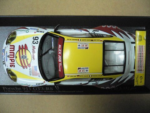 MINICHAMPS 1/43 PORSCHE 911 GT3 RS LE MANS 24hrs 2003 GT GLASS LUHR MAASSEN COLLARD #93 (400 036993) (05116)