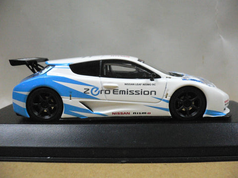 KYOSHO JCOLLECTION 1/43 NISSAN LEAF NISMO RC WHITE BLUE (PIU/P68-100)