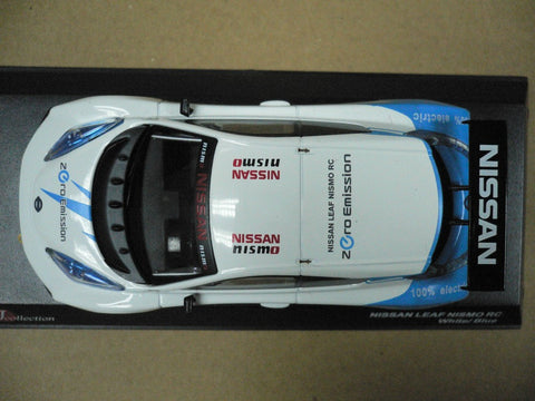 KYOSHO JCOLLECTION 1/43 NISSAN LEAF NISMO RC WHITE BLUE (PIU/P68-100)